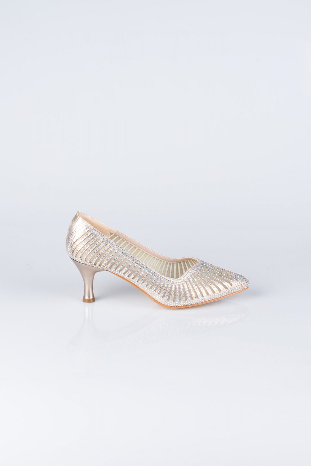 Ten Taşlı Stiletto Abiye Ayakkabı MJ5151