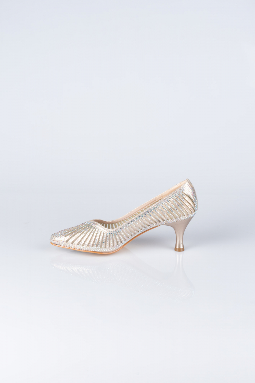 Ten Taşlı Stiletto Abiye Ayakkabı MJ5151